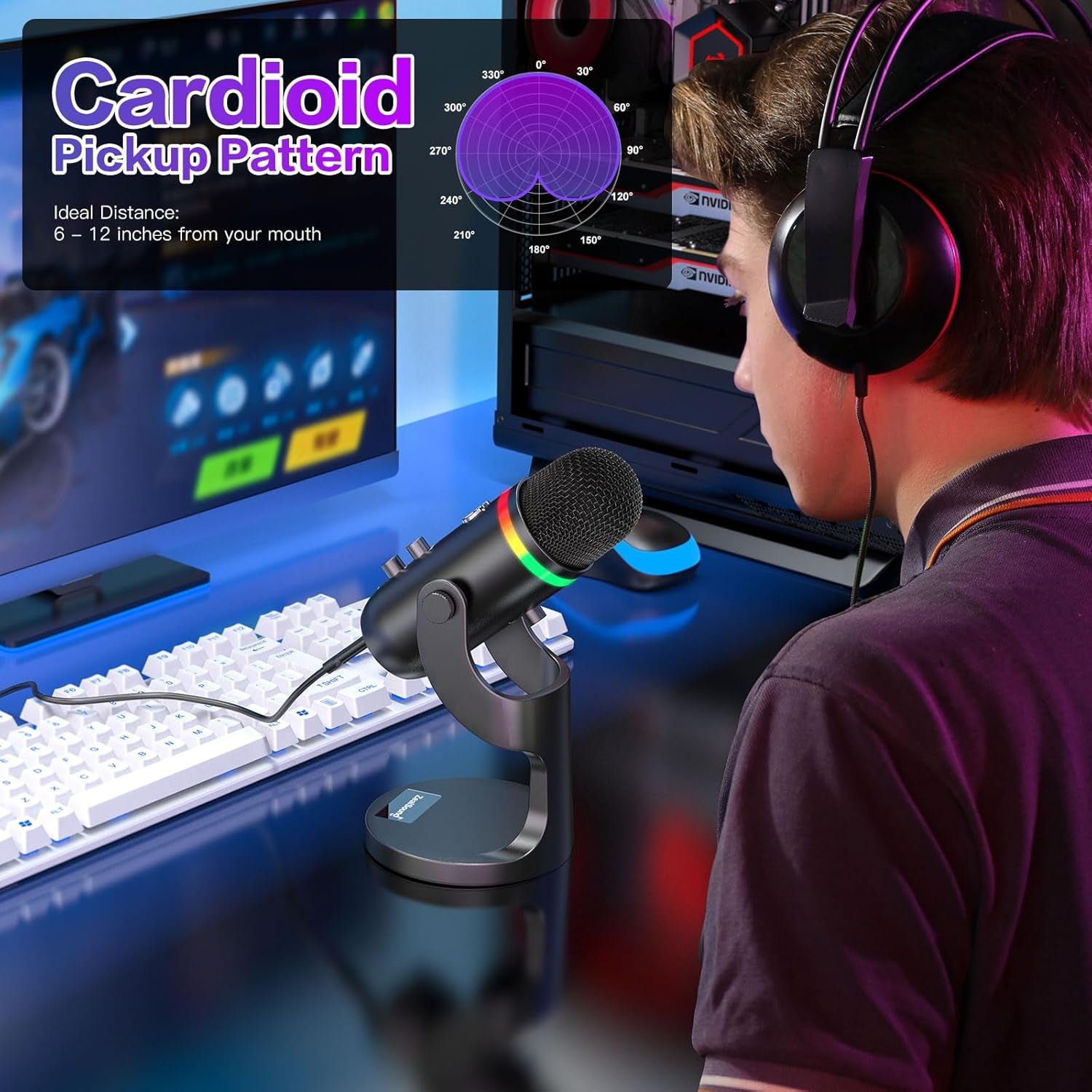 K66 PRO RGB USB Podcast Microphone